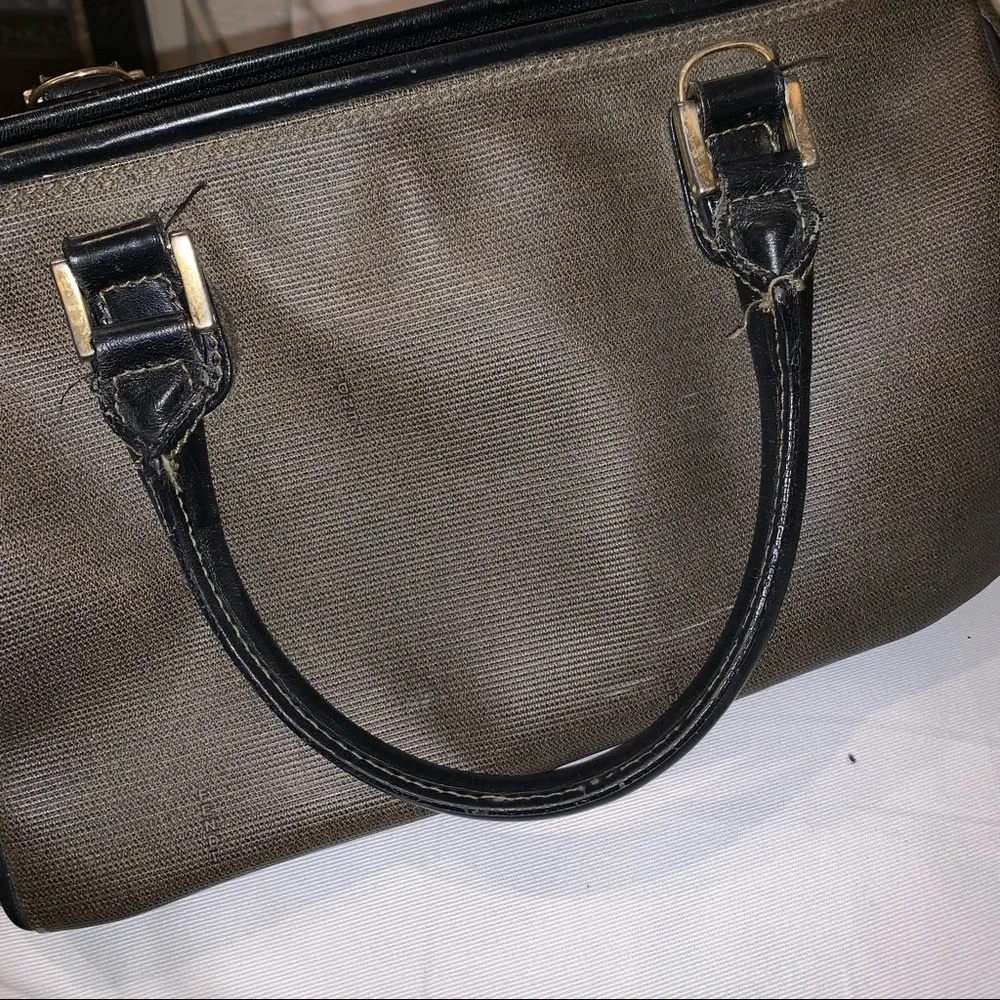 FENDI brown black Boston top handle purse vtg - Picture 11 of 13